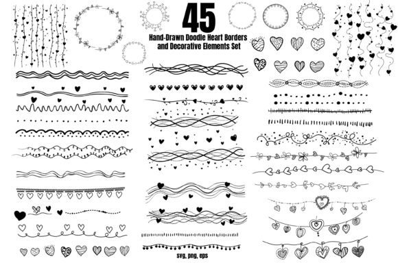 45 Whimsical Heart Doodles: A Designer's Guide to This Charming Asset