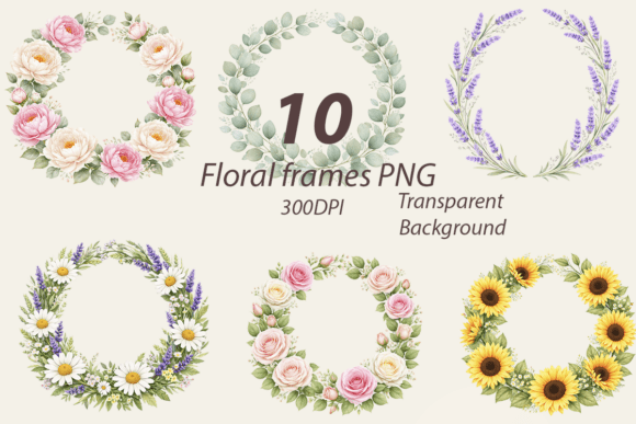Botanical Frame PNG Bundle: Instantly Elevate Your Designs