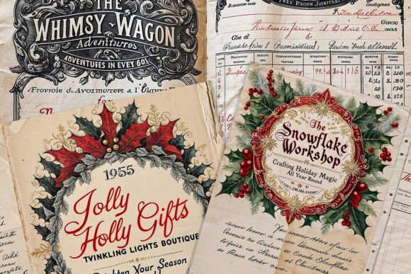 Christmas Printables Vintage Styled 2: A Designer's Guide