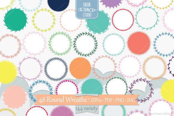 Color Wreaths: Borders & Frames for Creative Projects