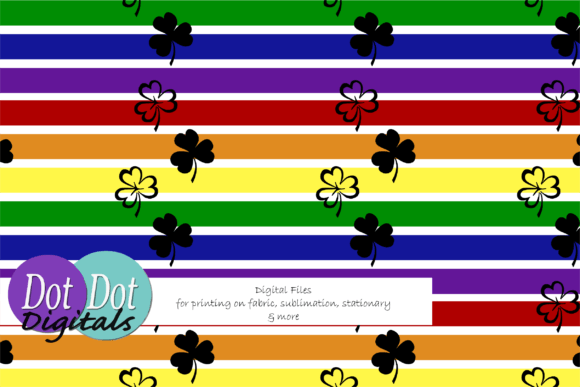 Embracing Festive Energy with Rainbow Stripes W/Black Shamrocks 1
