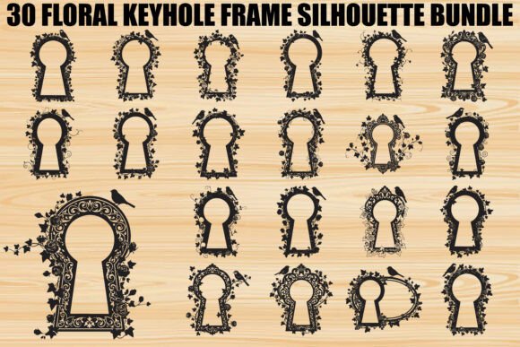 Floral Keyhole Frame SVG Bundle: Unlocking Creative Potential