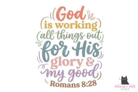 God is Working Romans 8:28 Faith PNG Art: A Design Asset for Heartfelt Projects