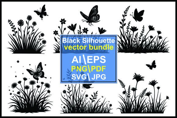 Silhouette Wildflower Floral Butterfly: A Designer's Toolkit for Nature-Inspired Projects