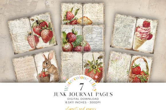 Sweet Details: Integrating Strawberry Junk Journal Papers into Your Creative Workflow