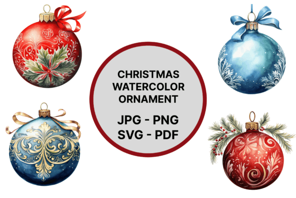The Artistic Allure of Christmas Watercolor Ornaments