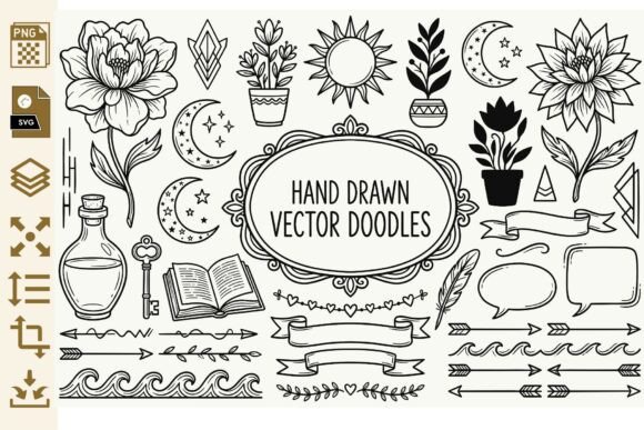 Timeless Charm: The Hand Drawn Vintage Doodle Clipart Bundle