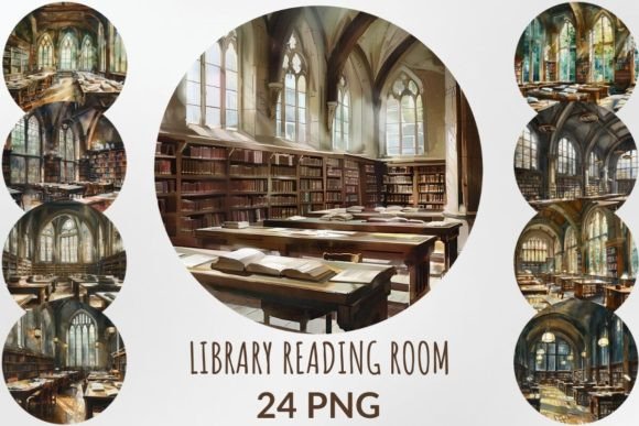 Timeless Elegance: Designing with the Library Reading Room Sublimation Bundle
